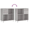 LP-levyjen säilytyskaappi harmaa Sonoma 84,5x38x89 cm puu