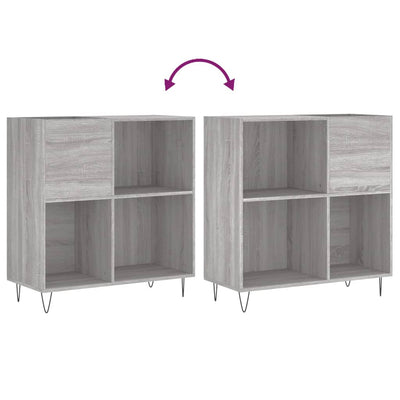 LP-levyjen säilytyskaappi harmaa Sonoma 84,5x38x89 cm puu