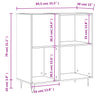 LP-levyjen säilytyskaappi harmaa Sonoma 84,5x38x89 cm puu