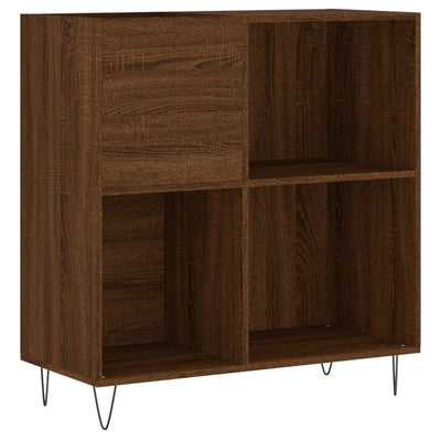LP-levyjen säilytyskaappi ruskea tammi 84,5x38x89 cm puu