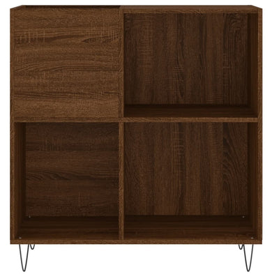 LP-levyjen säilytyskaappi ruskea tammi 84,5x38x89 cm puu