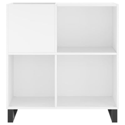 LP-levyjen säilytyskaappi valkoinen 84,5x38x89 cm tekninen puu