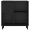 LP-levyjen säilytyskaappi musta 84,5x38x89 cm tekninen puu