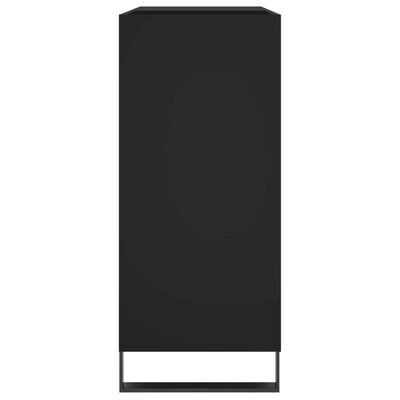 LP-levyjen säilytyskaappi musta 84,5x38x89 cm tekninen puu