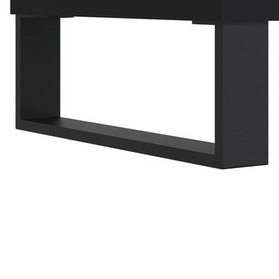 LP-levyjen säilytyskaappi musta 84,5x38x89 cm tekninen puu