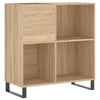 LP-levyjen säilytyskaappi Sonoma-tammi 84,5x38x89 cm puu