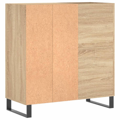 LP-levyjen säilytyskaappi Sonoma-tammi 84,5x38x89 cm puu
