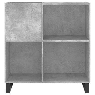LP-levyjen säilytyskaappi betoninharmaa 84,5x38x89 cm puu
