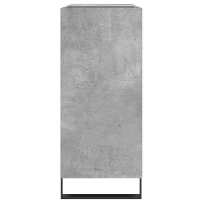 LP-levyjen säilytyskaappi betoninharmaa 84,5x38x89 cm puu