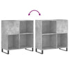 LP-levyjen säilytyskaappi betoninharmaa 84,5x38x89 cm puu