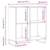 LP-levyjen säilytyskaappi betoninharmaa 84,5x38x89 cm puu
