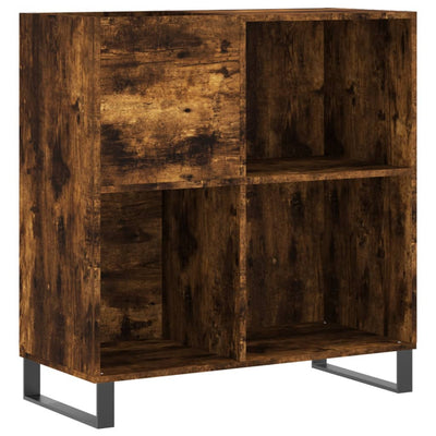 LP-levyjen säilytyskaappi savutammi 84,5x38x89 cm tekninen puu