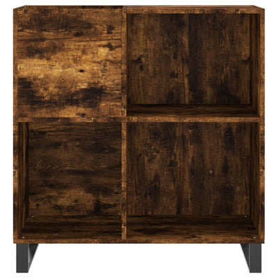 LP-levyjen säilytyskaappi savutammi 84,5x38x89 cm tekninen puu