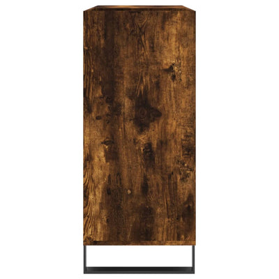 LP-levyjen säilytyskaappi savutammi 84,5x38x89 cm tekninen puu