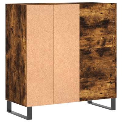 LP-levyjen säilytyskaappi savutammi 84,5x38x89 cm tekninen puu