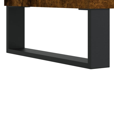 LP-levyjen säilytyskaappi savutammi 84,5x38x89 cm tekninen puu