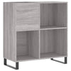 LP-levyjen säilytyskaappi harmaa Sonoma 84,5x38x89 cm puu