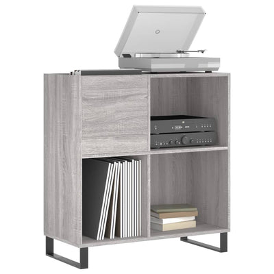 LP-levyjen säilytyskaappi harmaa Sonoma 84,5x38x89 cm puu