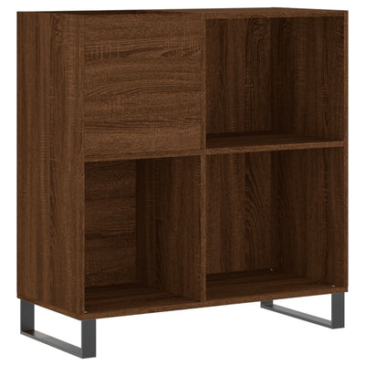 LP-levyjen säilytyskaappi ruskea tammi 84,5x38x89 cm puu