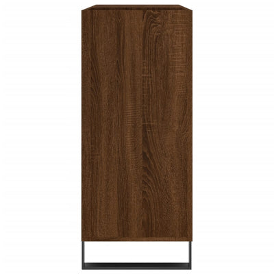 LP-levyjen säilytyskaappi ruskea tammi 84,5x38x89 cm puu