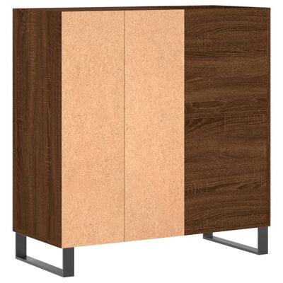 LP-levyjen säilytyskaappi ruskea tammi 84,5x38x89 cm puu