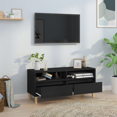 TV-taso musta 100x34,5x44,5 cm tekninen puu