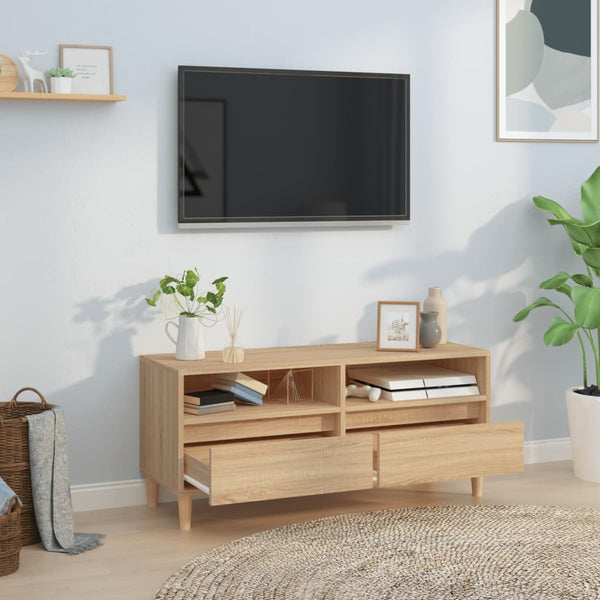 TV-taso Sonoma-tammi 100x34,5x44,5 cm tekninen puu