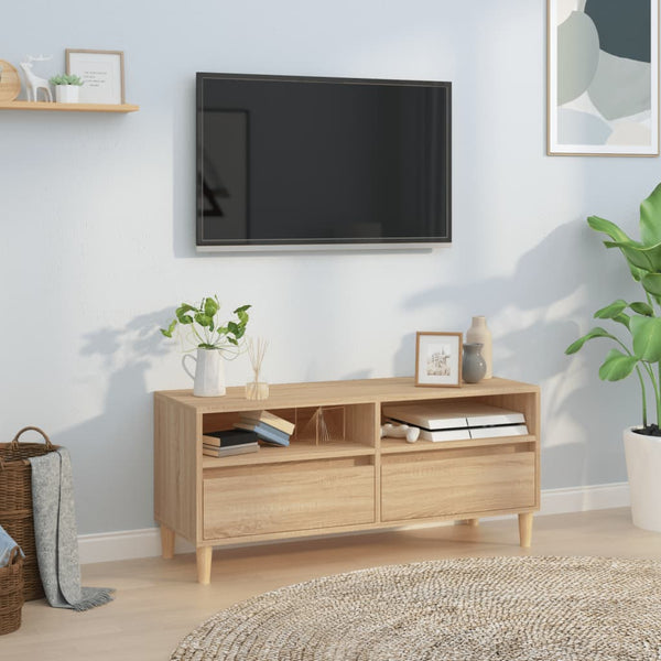 TV-taso Sonoma-tammi 100x34,5x44,5 cm tekninen puu