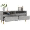 Betoninharmaa TV-taso 100x34,5x44,5 cm teknisestä puusta