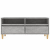 Betoninharmaa TV-taso 100x34,5x44,5 cm teknisestä puusta