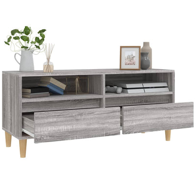 TV-taso harmaa Sonoma 100x34,5x44,5 cm tekninen puu