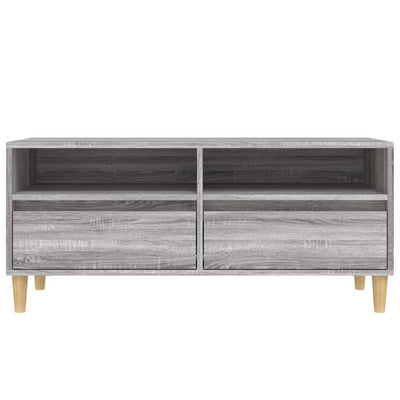 TV-taso harmaa Sonoma 100x34,5x44,5 cm tekninen puu