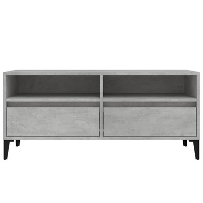 TV-taso betoninharmaa 100x34,5x44,5 cm tekninen puu