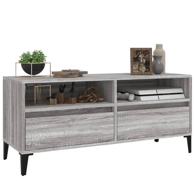 TV-taso harmaa Sonoma 100x34,5x44,5 cm tekninen puu