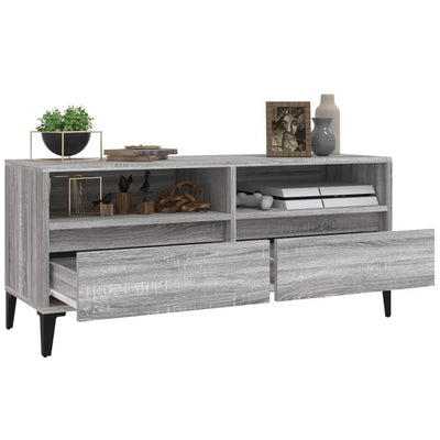 TV-taso harmaa Sonoma 100x34,5x44,5 cm tekninen puu