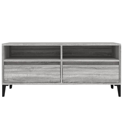 TV-taso harmaa Sonoma 100x34,5x44,5 cm tekninen puu