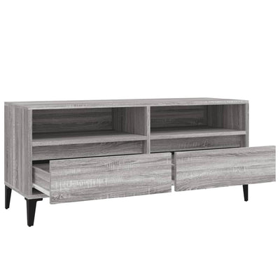 TV-taso harmaa Sonoma 100x34,5x44,5 cm tekninen puu