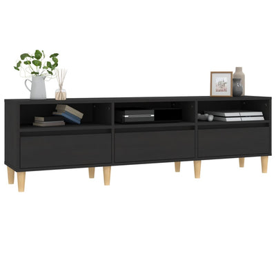 TV-taso musta 150x30x44,5 cm tekninen puu