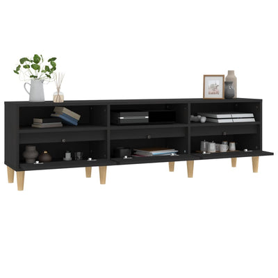 TV-taso musta 150x30x44,5 cm tekninen puu