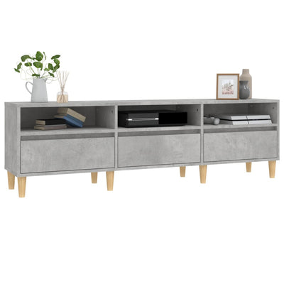 TV-taso betoninharmaa 150x30x44,5 cm tekninen puu