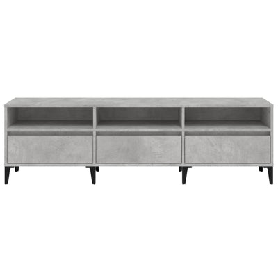 TV-taso betoninharmaa 150x30x44,5 cm tekninen puu