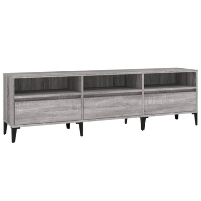TV-taso harmaa Sonoma 150x30x44,5 cm tekninen puu