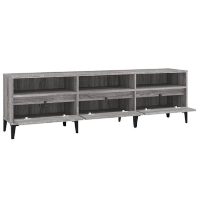 TV-taso harmaa Sonoma 150x30x44,5 cm tekninen puu