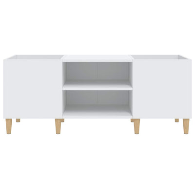 Valkoinen lp-levyjen säilytyskaappi Antonina 121x38x48cm (puinen)