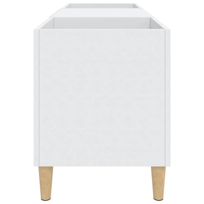 Valkoinen lp-levyjen säilytyskaappi Antonina 121x38x48cm (puinen)