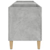 LP-levyjen säilytyskaappi betoninharmaa 121x38x48 cm puu
