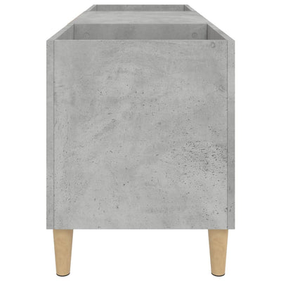 LP-levyjen säilytyskaappi betoninharmaa 121x38x48 cm puu