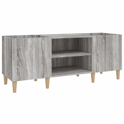 LP-levyjen säilytyskaappi harmaa Sonoma 121x38x48 cm puu