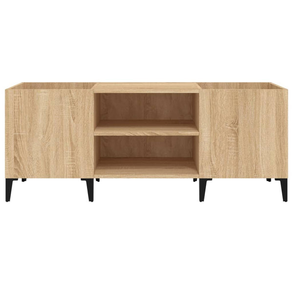 LP-levyjen säilytyskaappi Sonoma-tammi 121x38x48 cm puu