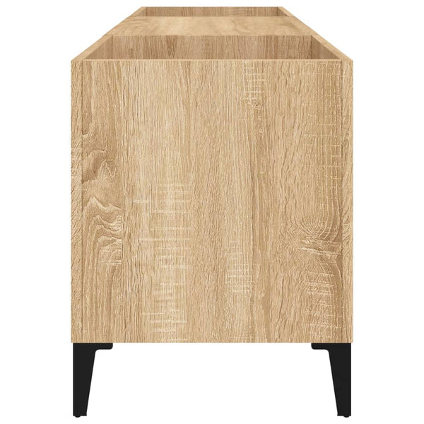 LP-levyjen säilytyskaappi Sonoma-tammi 121x38x48 cm puu